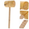 LALAFINA Wooden Mallet Hammer Tool Solid Yellow Sandalwood Handcrafted Anti-Slip