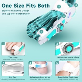 HUQKIYA Bunion Corrector for Women & Men, Orthopedic Bunion Splint with Toe Separator Adjustable Toe Straightener Suitable for Left/Right Feet Hallux Valgus Relief (White 1Pcs)