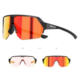 ​KAPVOE Photochromic Cycling Glasses for Men Women with UV400 Protection Sports Sunglasses for Mountain Biking Running MTB baseball softball