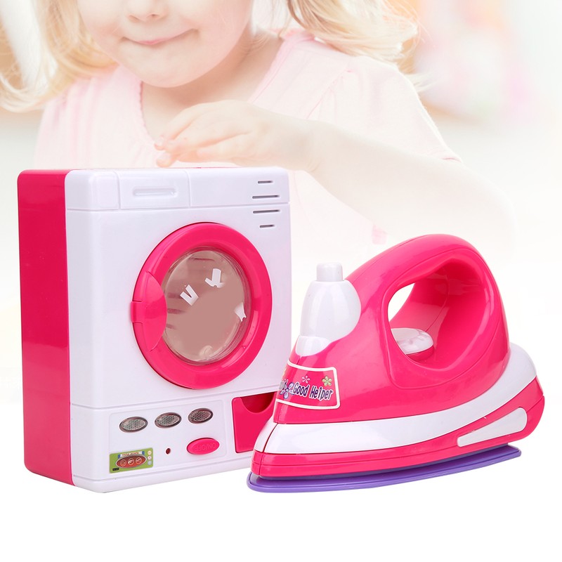 Simulation Electric Iron Washing Machine Household Appliance Educational Toys Play