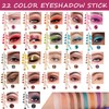 SAUBZEAN Eyeshadow Pencil Makeup, Waterproof Hypoallergenic Long Lasting Crayon, Highlighter