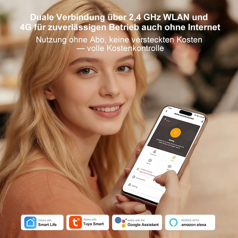 RenseCum Home & Apartment Alarm System with WiFi + 4G