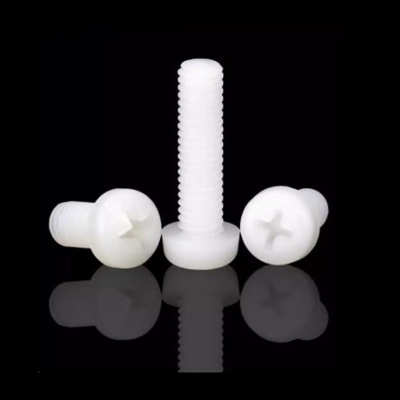 happinesspark Nylon PA66 Plastic White Color Metric Hex Nut M3