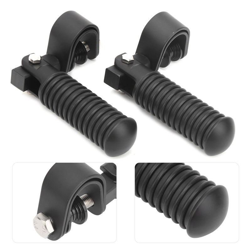 Pair of Motorcycle Foot Pegs Clamp Footrest Mount for 1in