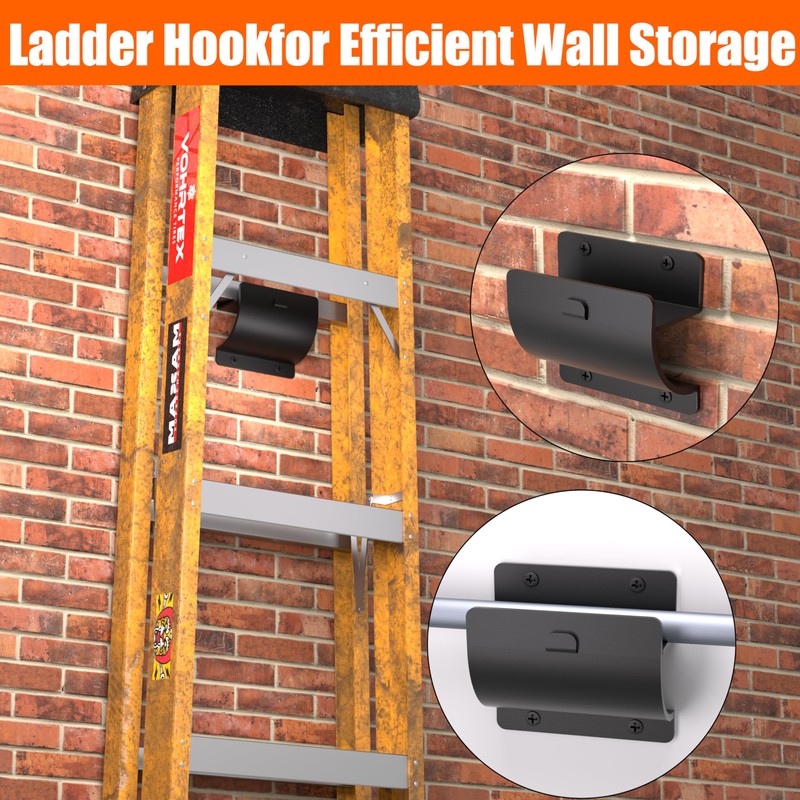 TRUSOON Ladder Hooks, 1 Pack Ladder Hangers for Garage Wall