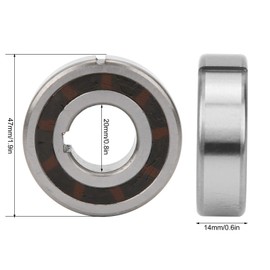Fafeicy CSK20PP Freewheel Bearing, GCr15 Steel Bearing, One-way Bearing with Keyway, for Textile Machinery, Automotive Industry, HRC61-65 Hardness