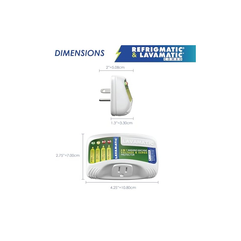 Combo de dos protectores de sobretensiones electrónicos Refrigmatic para refrigeradores