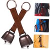 WOONEKY Loud Bear Bells for Hiking 2 Pack Durable Iron