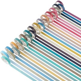 YUBX Skinny Washi Tape Set 28 Roll Decorative Tape for DIY Crafts, Bullet Journals, Planners, Scrapbooking, Wrapping