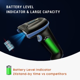 Tera 2D QR Barcode Scanner Wireless USB Wired 1D 2D Handheld Cordless Bar Code Reader for Digital/Printed Barcodes Works with Windows Mac Linux, D5100