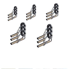 Top Guide, Set of 15, Fishing Rod Tip, Replacement Repair Kit, Pipe, Fishing Rod, Rod Guide, Repair, Lightweight, Fishing Accessories (Inner Diameter: 0.06 inch (1.6 mm), 0.07 inch (1.8 mm), 0.1 inch