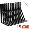 12-Pack 11 Inch Heavy Duty Shelf Brackets, Large Floating Wall