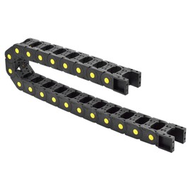 Qimoo 39.3 inch Plastic Drag Chain Cable Carrier, 1m Open Type Wire Drag Chain Cable Carrier R75 25 * 38mm Cable Drag Chain for CNC Router Electronic Industrial Machine