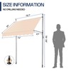 VINGLI Manual Retractable Awnings for Patio, 78"x118" Patio Awning Window