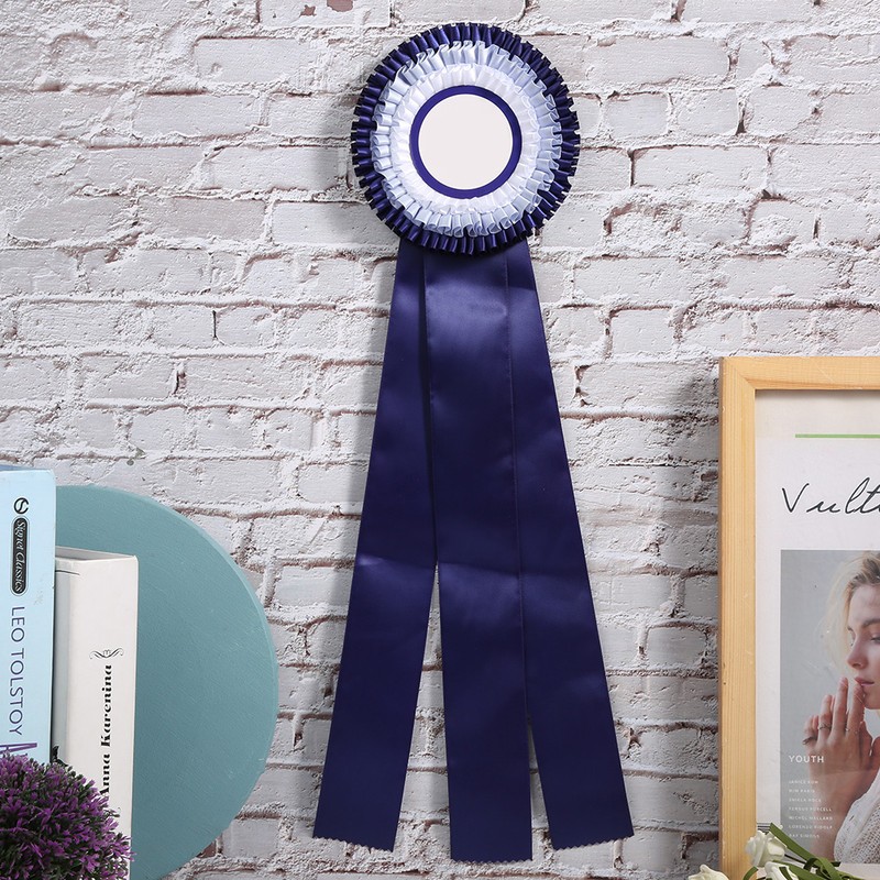 Second Place Rosette Ribbon Badge Exquisite Small Winner Medal Award