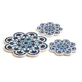 Trivets for Hot Dishes Handmade Decorative Trivet Set for Hot Pots, Dishes and Pans with Trivet Coasters- Heat Resistant for Hot Pads for Oven and Hot Dishes by Etalon -Sultana