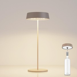 Palmina 901 LED Table Lamp Dimmable, 4400 mAh LED Table Lamp Wireless, IP54 Protection, Lamp for Indoor/Outdoor Use, Suitable for Dining, Reading, Bedroom, Garden and Much More, Khaki