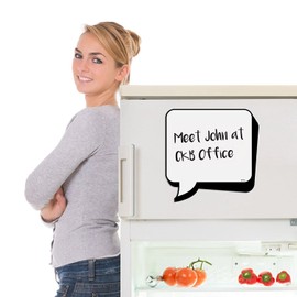 CKB Ltd® Memotafel "Cartoon Sprechblase", Magnetisch, Kühlschrank, Mit Whiteboard-Markern, Trocken-Abwischbar, Magnet-Whiteboard, Küche, Memo, Notiz, Großer Tagesplaner, Blanko, Schild, 32 x 32 cm