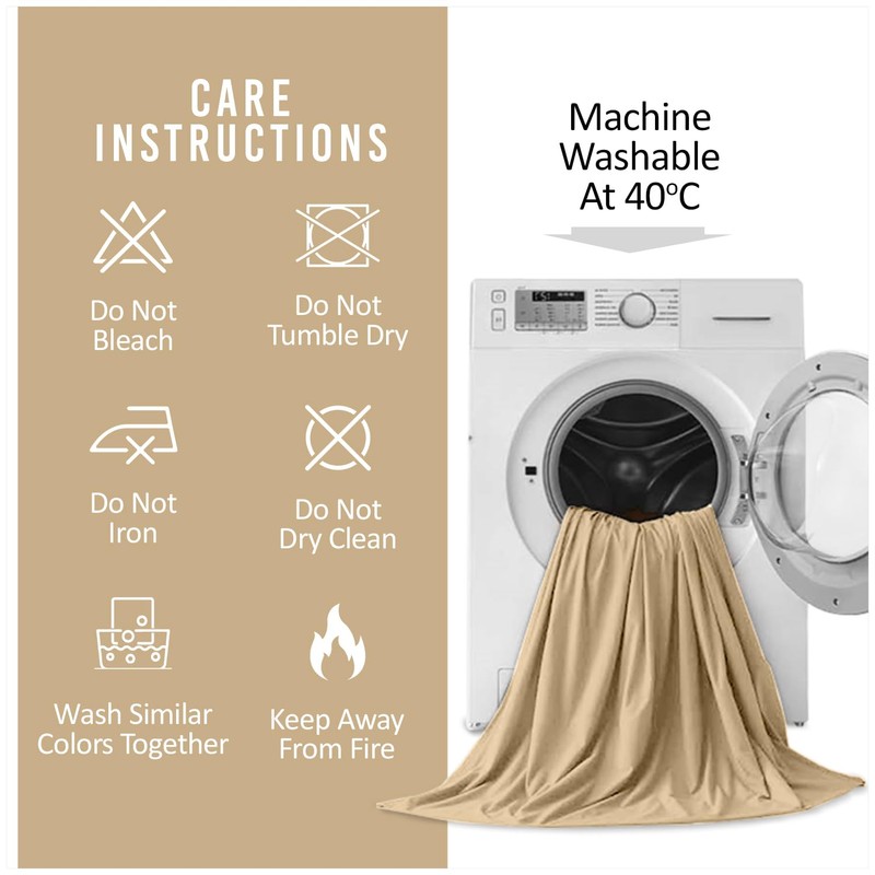 Microfiber Fitted Sheet Double - Plain Bed Sheets - Deep