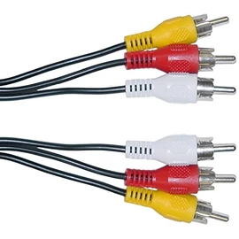 PENCILUPNOSE© 1.5m TRIPLE 3 RCA MALE to 3 RCA MALE PLUG AUDIO VIDEO SPLITTER AV ADAPTER CABLE LEAD