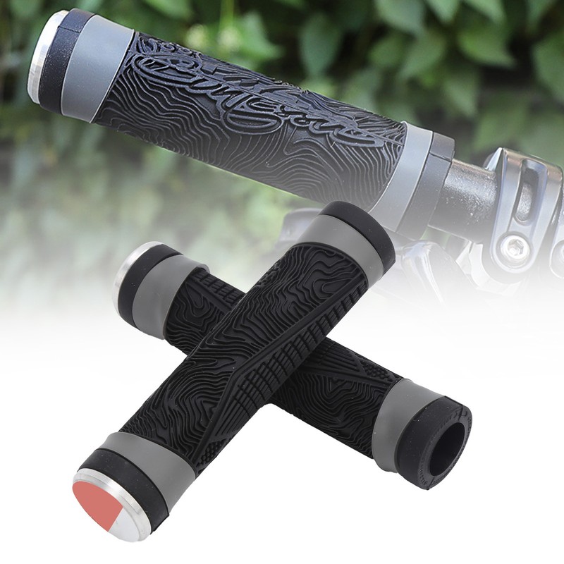 Antislip Silicone MTB Bicycle Handlebar Grips with Plugs Shockproof Cycling