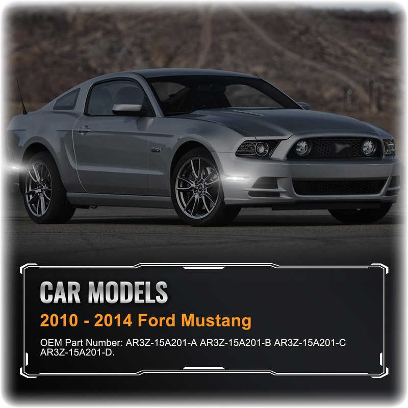 POPMOTORZ LED Side Marker Lights Compatible With Ford Mustang 2010