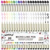 ARTFLY Micro Fineliner Pens, 20 Pack with 11 Colors in