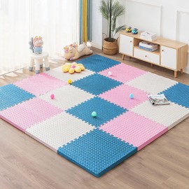 Unipampa Eva Foam Puzzle Mat, Baby Crawling Mat, 16 Pieces, Play Mat, Floor Protection Mat, Children's Rug, Play Mat, Waterproof Wipe Clean, Fitness Mat, Yoga Mats, 30 x 30 x 1 cm
