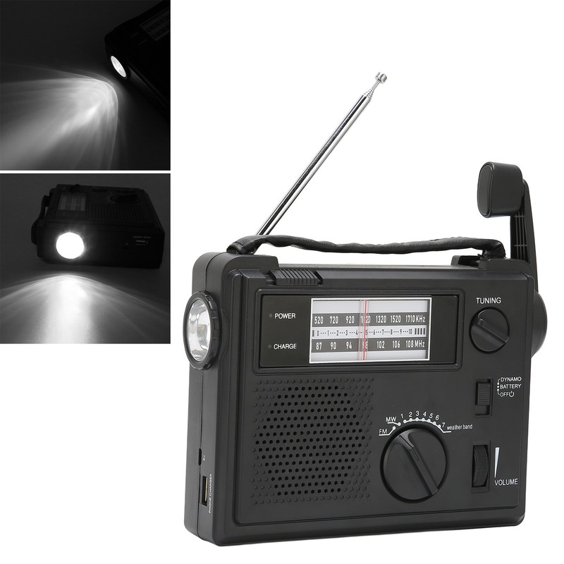 Crank Radio Portable FM AM WB Band Multi Powered Emergency