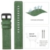BEAFIRY Canvas Quick Release Watch Band 22mm Nylon Green Watch