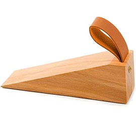 Tope de puerta de madera, cuñas antideslizantes de madera maciza, cuña resistente y duradera, tope de puerta para costura inferior de puerta (0.2 a 1.