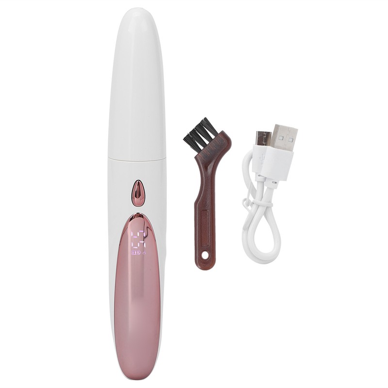 Heated Eyelash Curler Rechargeable Silicone Brush Head Portable Electric Eyelash