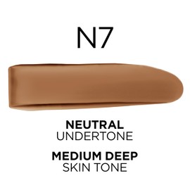L'Oreal Paris True Match Super-Blendable Foundation, Medium Coverage Liquid Foundation Makeup, N7, Medium Deep, 1 Fl Oz
