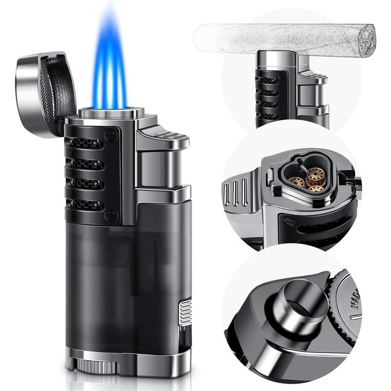 LcFun Butane Lighter 1 Pack Triple Jet Flame Torch Lighters