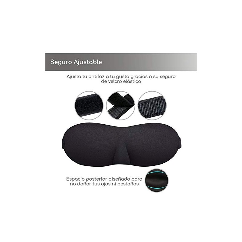 Mascarilla Azul para DormirAntifaz para Dormir Azul para Los Ojos.