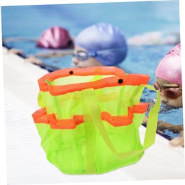Abaodam Capacity Mesh Beach Bag for Women Stylish Swim Tote for Travel Swimming Beach Accessories Fluorescent Storage Bag with Handles