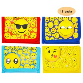 Small wallet with zipper for kids teens boys and girls Party favor Party supplies School supplies Teacher Children Classroom Rewards Treasure Box Carnivals Giveaways Blue Red Yellow 1 Dozen Pack of 12