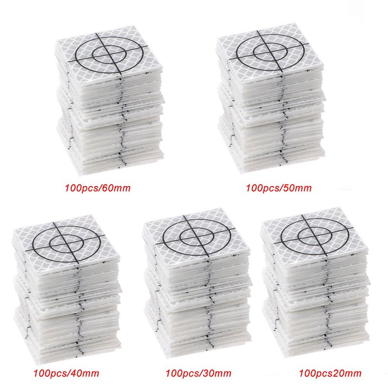 ZZALLL 100 Pcs Reflector Sheet Reflective Tape Target Total Station
