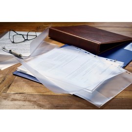 VELOFLEX 5340000 - Dokumentenhüllen DIN A4, aus PP 130my, dokumentenecht, transparent, farblos, 10er Packung