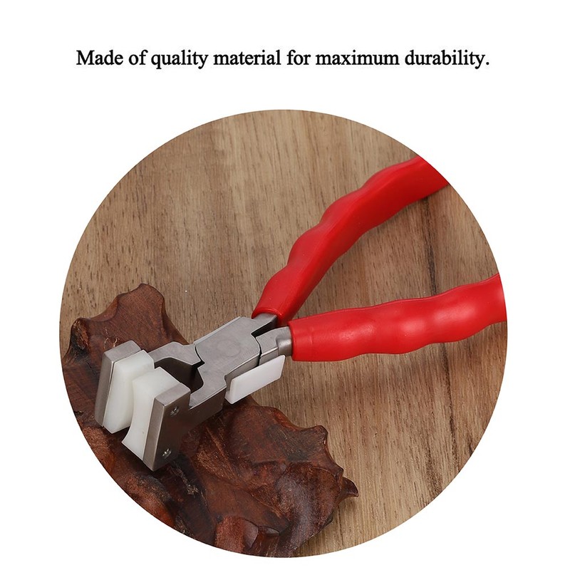 Double Flat&Round Nylon Jaw Pliers Bracelet Jewelry Making Tool (D