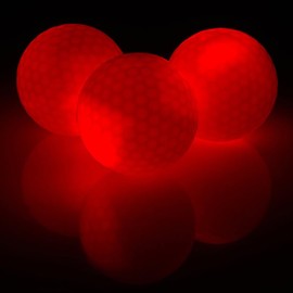 TH Golf Led Night Golf Balls, Long Lasting Bright Night Golf Balls, 5 Colours of Choice (Red)