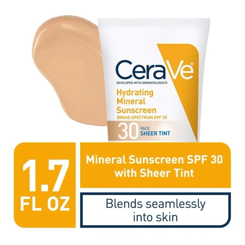 Cerave Filtro Solar Tinta Spf Protección Resistente Agua Fórmula Suave