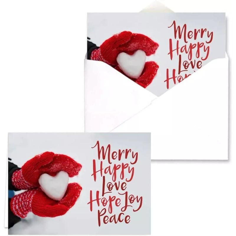 Canopy Street Tarjeta De Navidad Con Forma De Corazón Y
