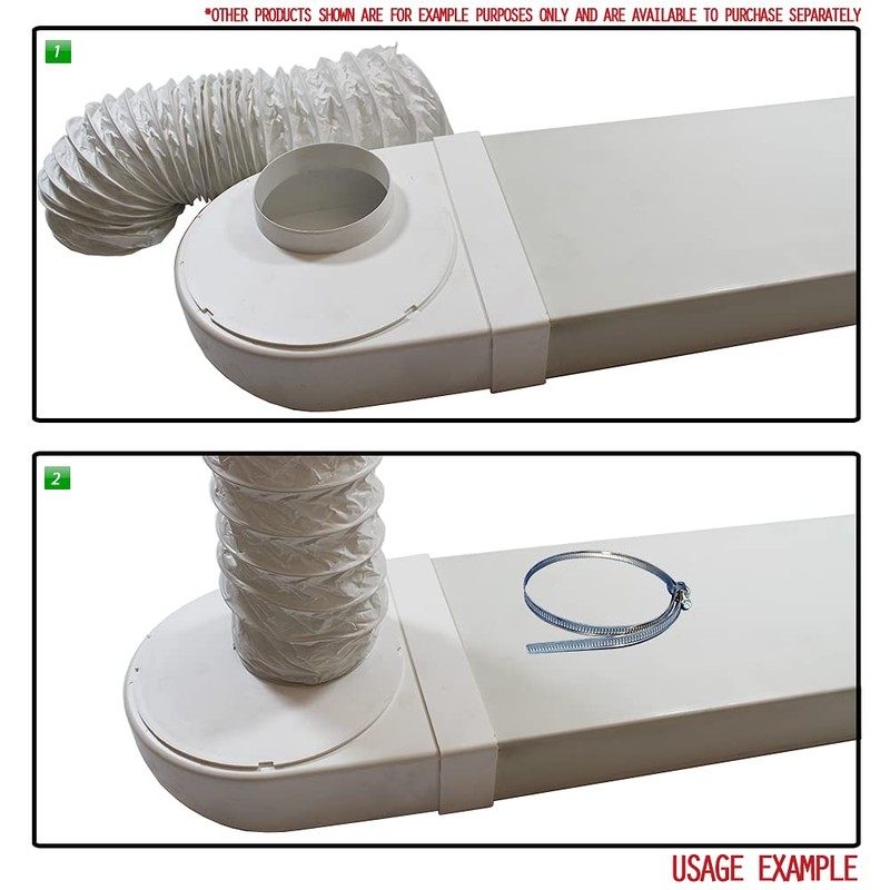 Kair Rotating Elbow Bend Adaptor 204mm x 60mm to 100mm