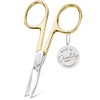 TITANIA Nagelschere Solingen vergoldet (9,5cm) • Gebogene Schere • Extra