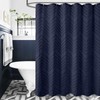 TURKIO 84 Inches Long Boho Tufted Chevron Striped Fabric Shower