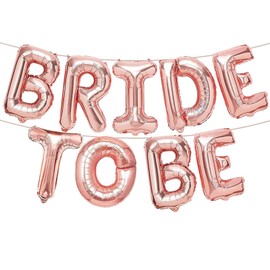 Rose Gold Bride To Be Foil Balloons 16 Inch, Bride Balloons for Bridal Shower Decorations, Bachelorette Party Decorations Bride To Be Decorations