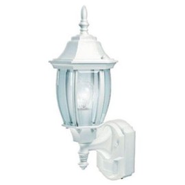 Heath Zenith Hz-4192-wh Motion Sensor Coach Lantern, 19-1/2" X 7" X 8-3/4"