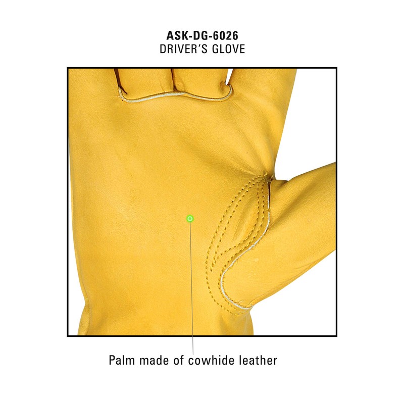 SAFTA Fleece lined thermal work gloves, Winter Leather Driving Gloves