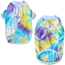 PriPre Tie Dye Dog Clothes for Extra Large Dogs Breathable Cotton Dog Shirt Dog Pajamas Big Dogs Boy Girl Blue XL